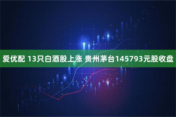 爱优配 13只白酒股上涨 贵州茅台145793元股收盘